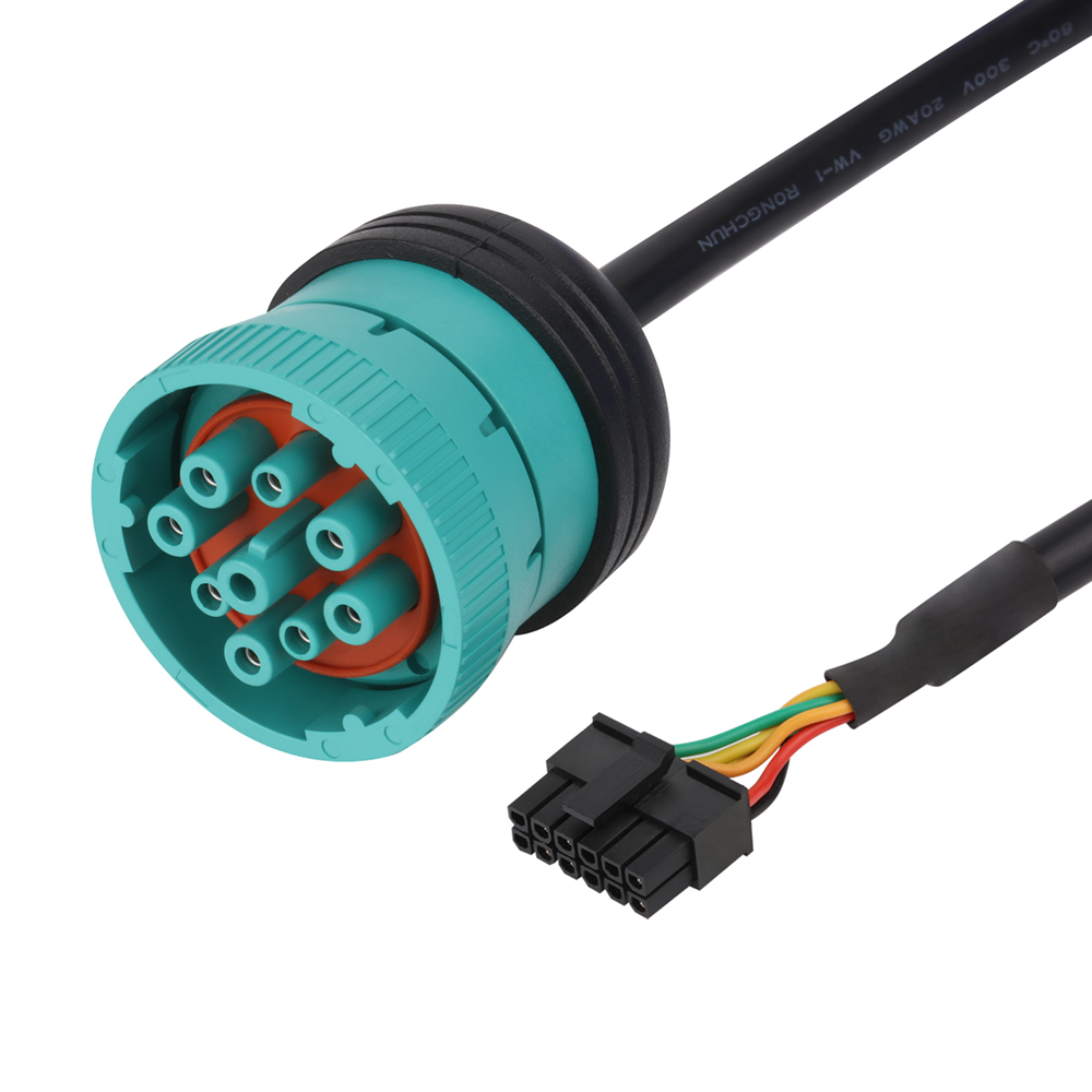 MOLEX 3.0 12PIN MALE TO J1939 9P MALE sae j1939 9 pin molex cable For Transport equipment by telematics, fleet management or tr