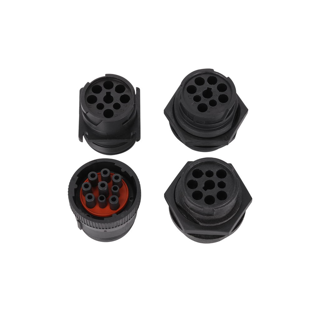 J1939 9Pin Type1 Female Black With Screw Thread Connector J1939 Head Type1 9 Pin Deutsch Connector For Manufacture 9-Pin J1939 c