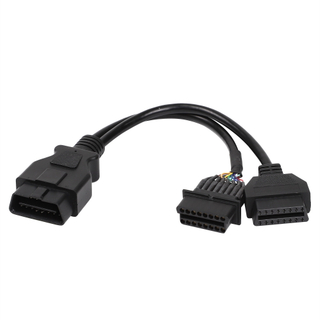 16Pin MaleTo Female Y Cable With Connectoe OBD OBD2 Splitter OBDII Y Type cable For OBD2 Diagnostic Scanner Fault Code Read