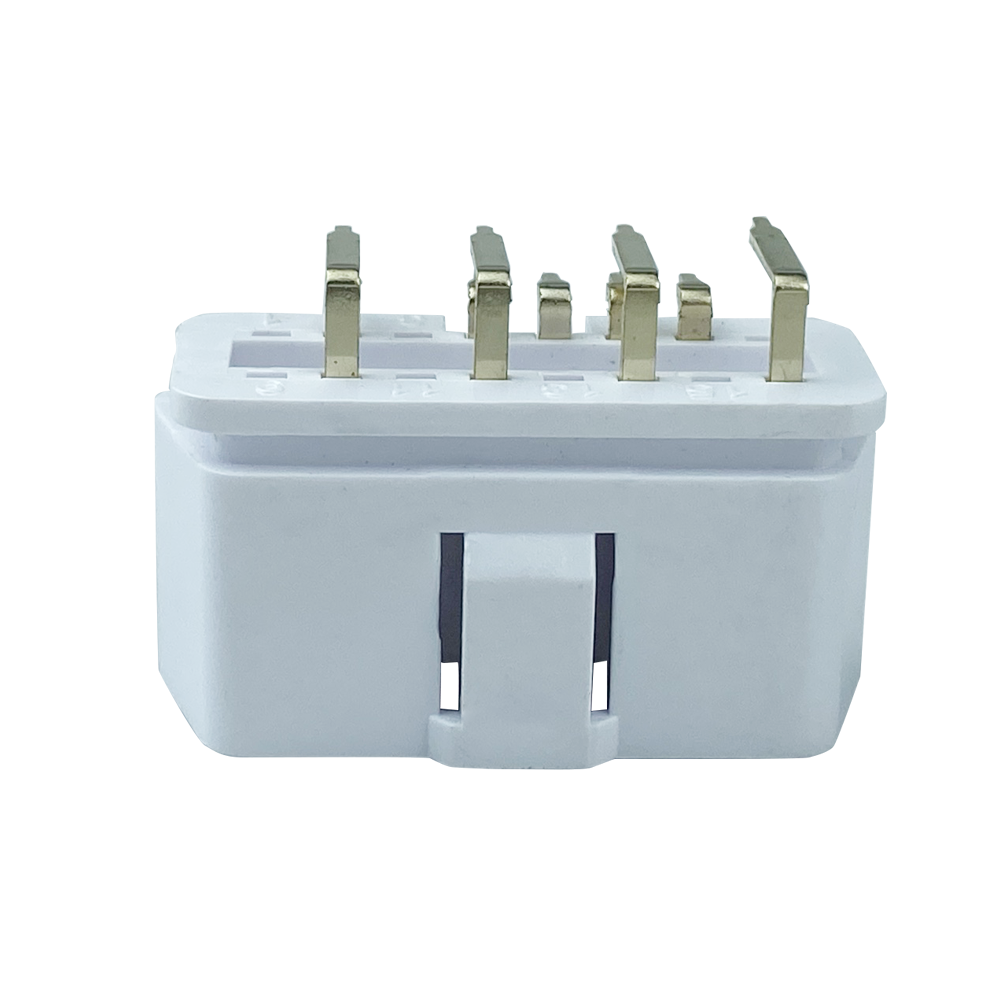 OBD2 male 90 degree plug 9-pin auto white fault diagnosis instrument plug ACC power line step-down line
