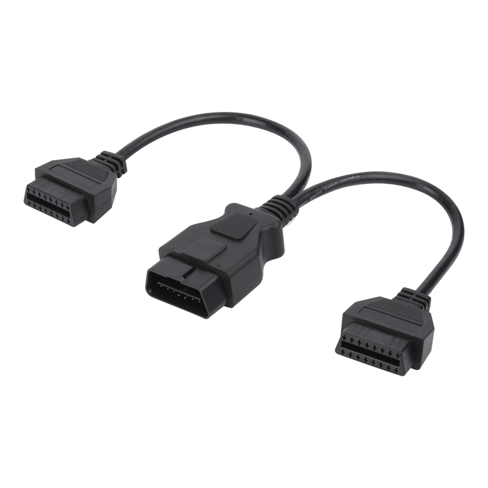 16Pin Male To FemaleY Cable OBD OBD2 OBD2 Splitter Y Male 2Female Cable For OBD2 Diagnostic Scanner Fault Code Reader