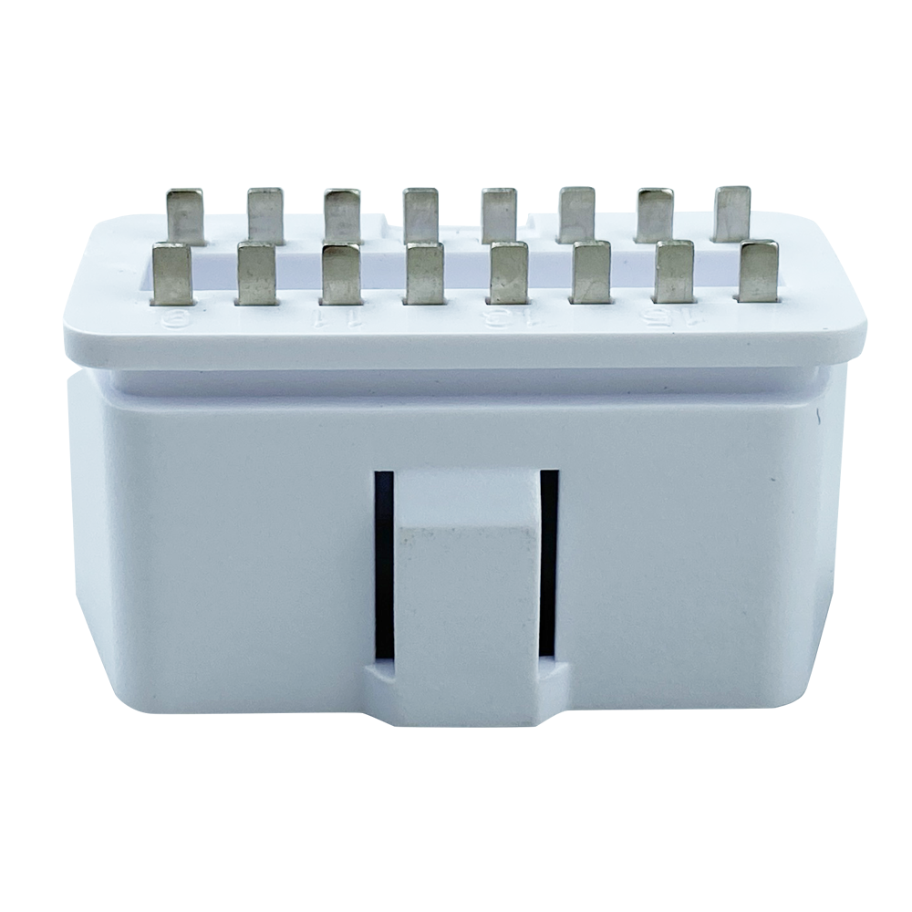 Automobile connector plug OBD2 16p male white straight needle automobile diagnostic line Automobile adapter plug