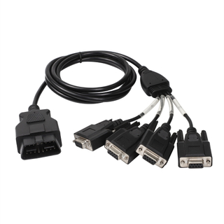 16PIN MALE TO DB9P with 4 plugs obd2 obd-ii male y obd to db9 splitter cable For OBD2 Diagnostic Scanner Fault Code Reader