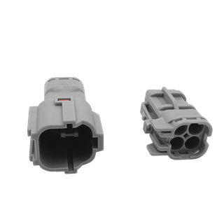 Male and female butt joint terminal of waterproof connector of automobile connector