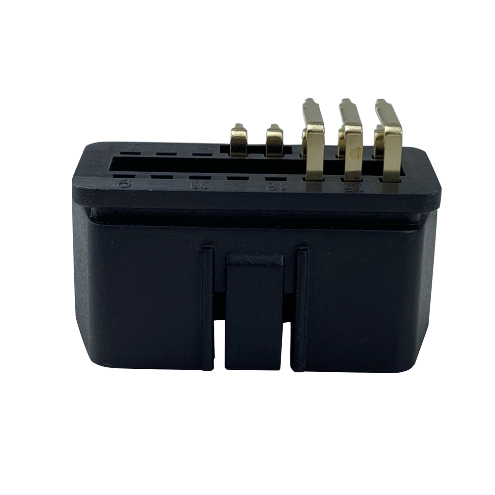 J1962obd2 male 16 pin plug obdiipa66 solid solder plate smooth surface OBD connector