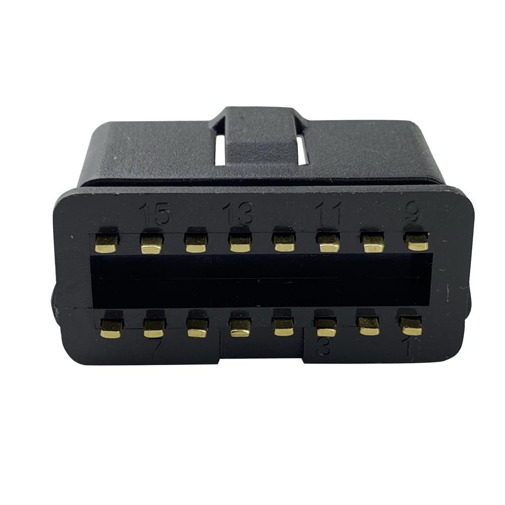 Automobile detector obdii2 black welding plate male and female seat 16pin core for male and female wiring 16 hole plug