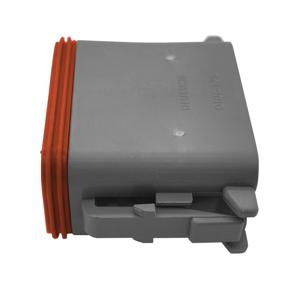 12 way gray male socket connector dt06-12s internal thread plug shrink dustproof sleeve with wedge lock